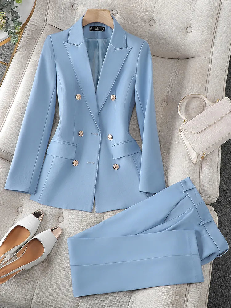 Blazer Jacket and Trouser High Quality Office Ladies Pant Suit