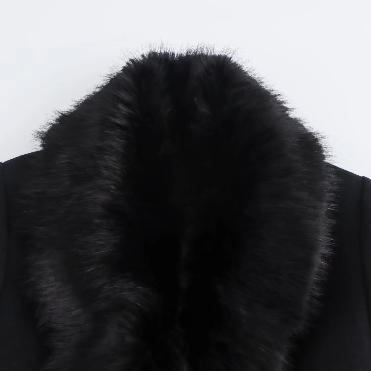 Long Sleeved Fur Collar Belt Long Coats