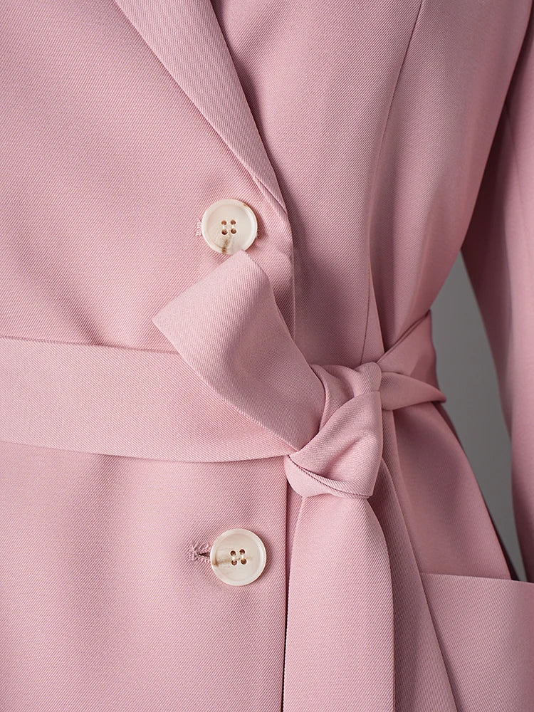 Elegant Lapel Long Sleeve Blazer Jacket