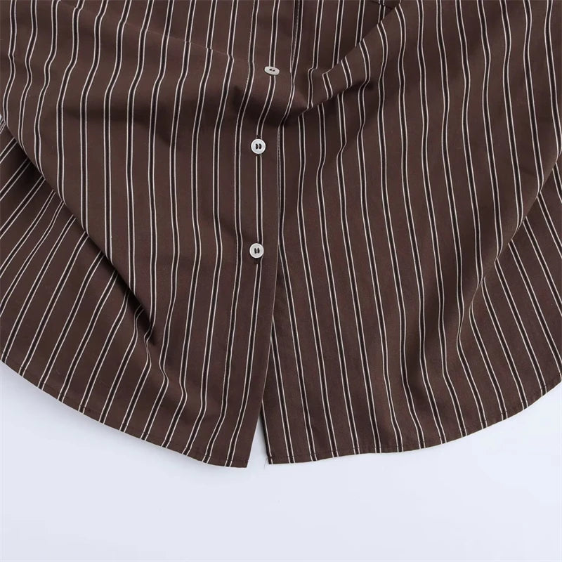 Striped Bat-Sleeve Shirts Casual Shirts