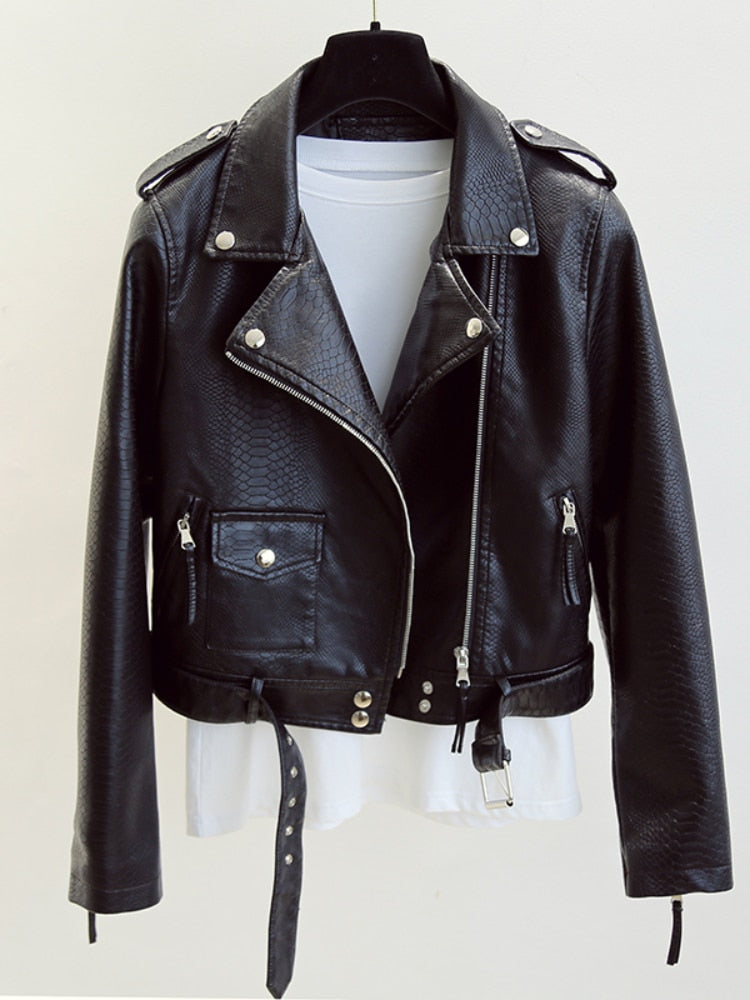 Faux Leather Biker Jacket