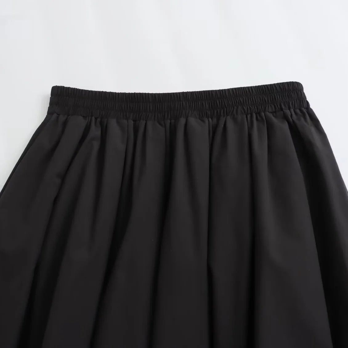 Pleated Vintage Chic High Waist Elegant A-line Long Skirt