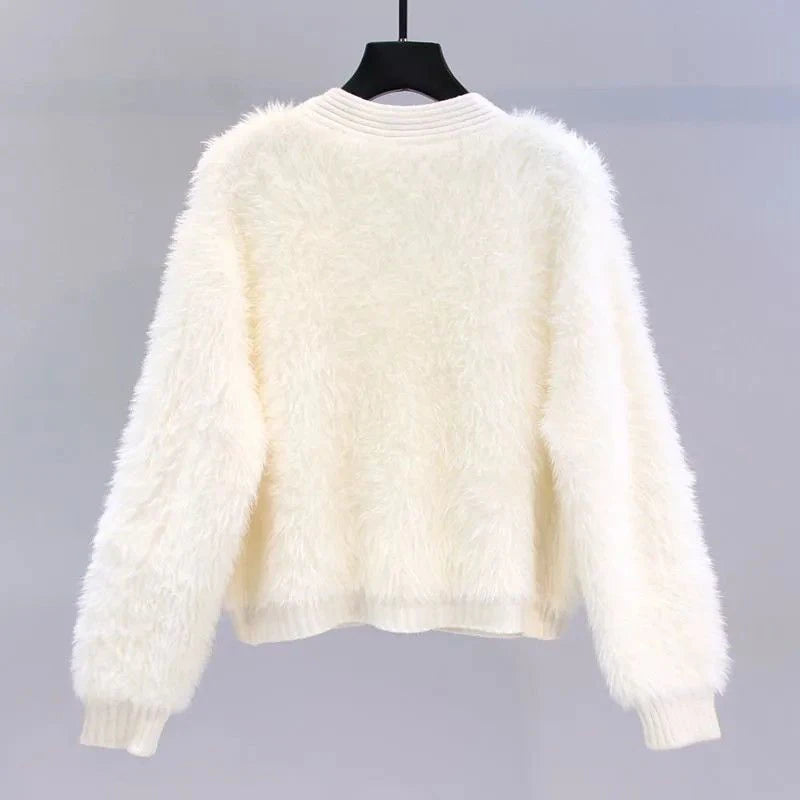 Winter Knitted Oversize Long Sleeve Elegance Sweater Cardigans