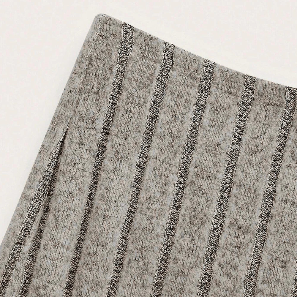 Plain Natural Waist MIDI Wrap Casual Skirts