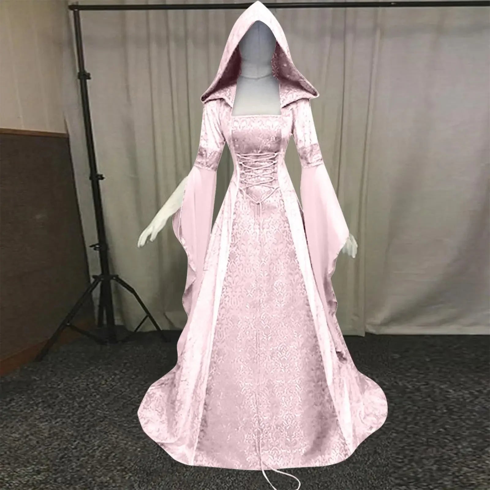 Deluxe Witch Medieval Renaissance Maxi Train Dress Costume