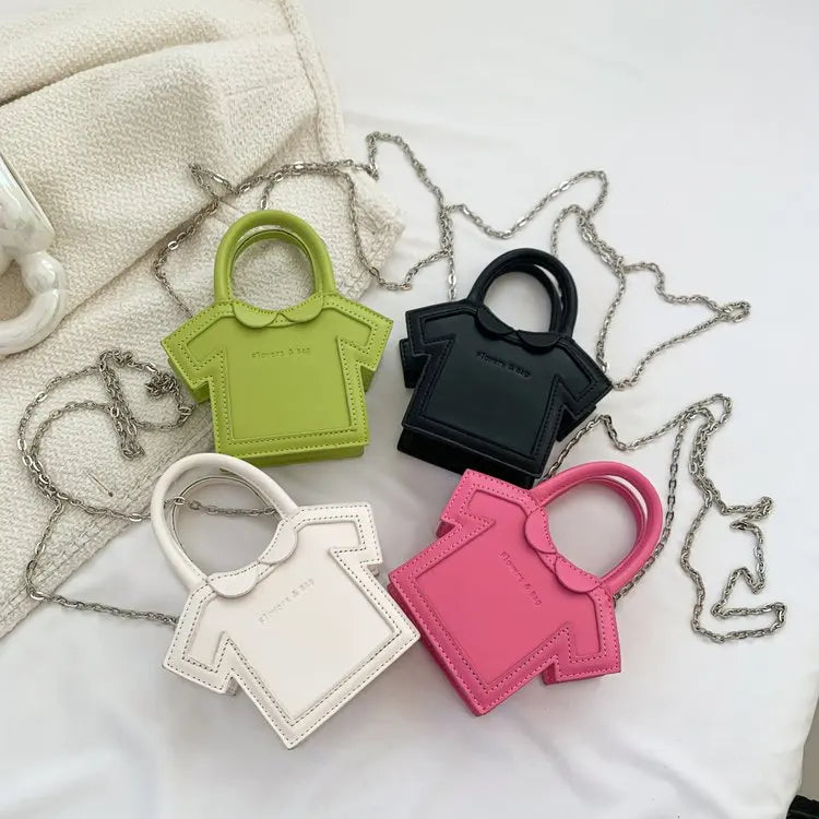 Mini T-shirt Style Chain Crossbody Handbag Portable Bag