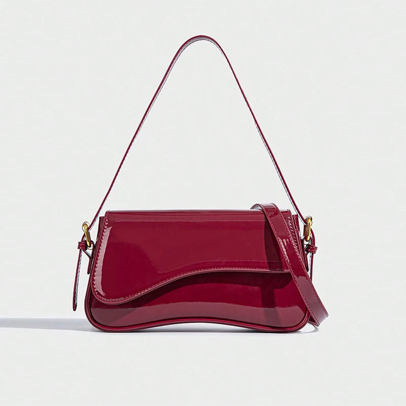 Classic crossbody bag with exquisite cherry pendant