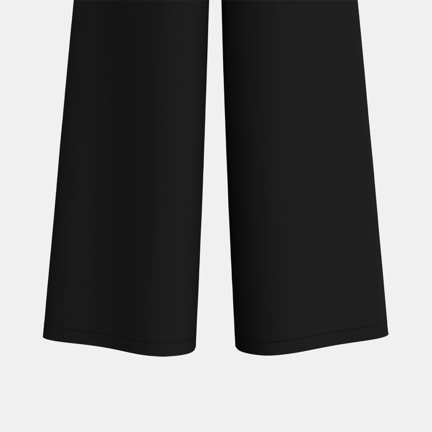 Plain High Waist Full Length Wide Leg Trousers