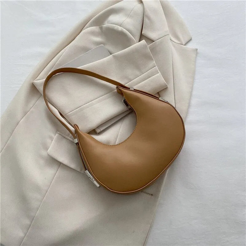 One Shoulder French Niche Crescent Shape Underarm Bag