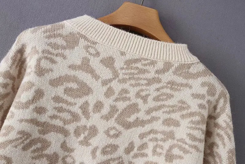 Leopard Knitted Sweater