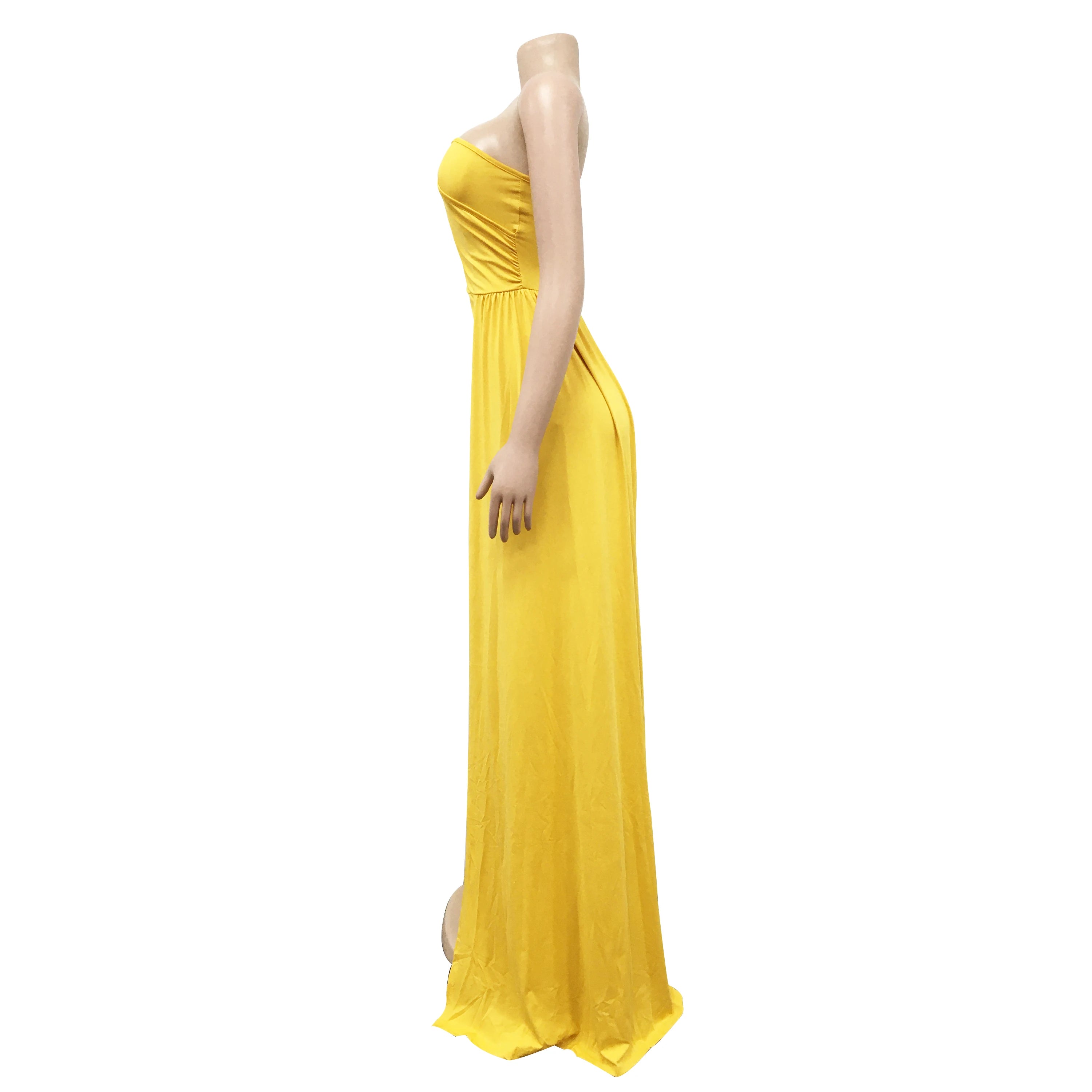 Elegant Sleeveless One Shoulder Long Maxi Formal Dresses