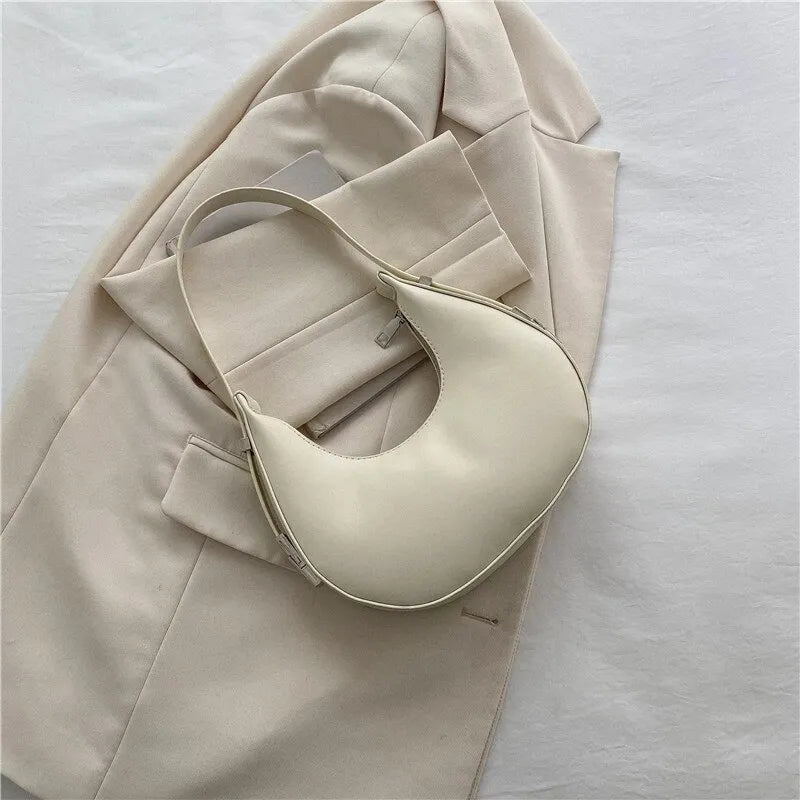 One Shoulder French Niche Crescent Shape Underarm Bag