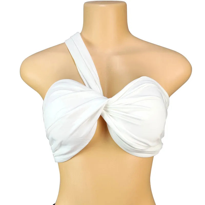 Backless Sleeveless Cross Bandage Halter Crop Tops