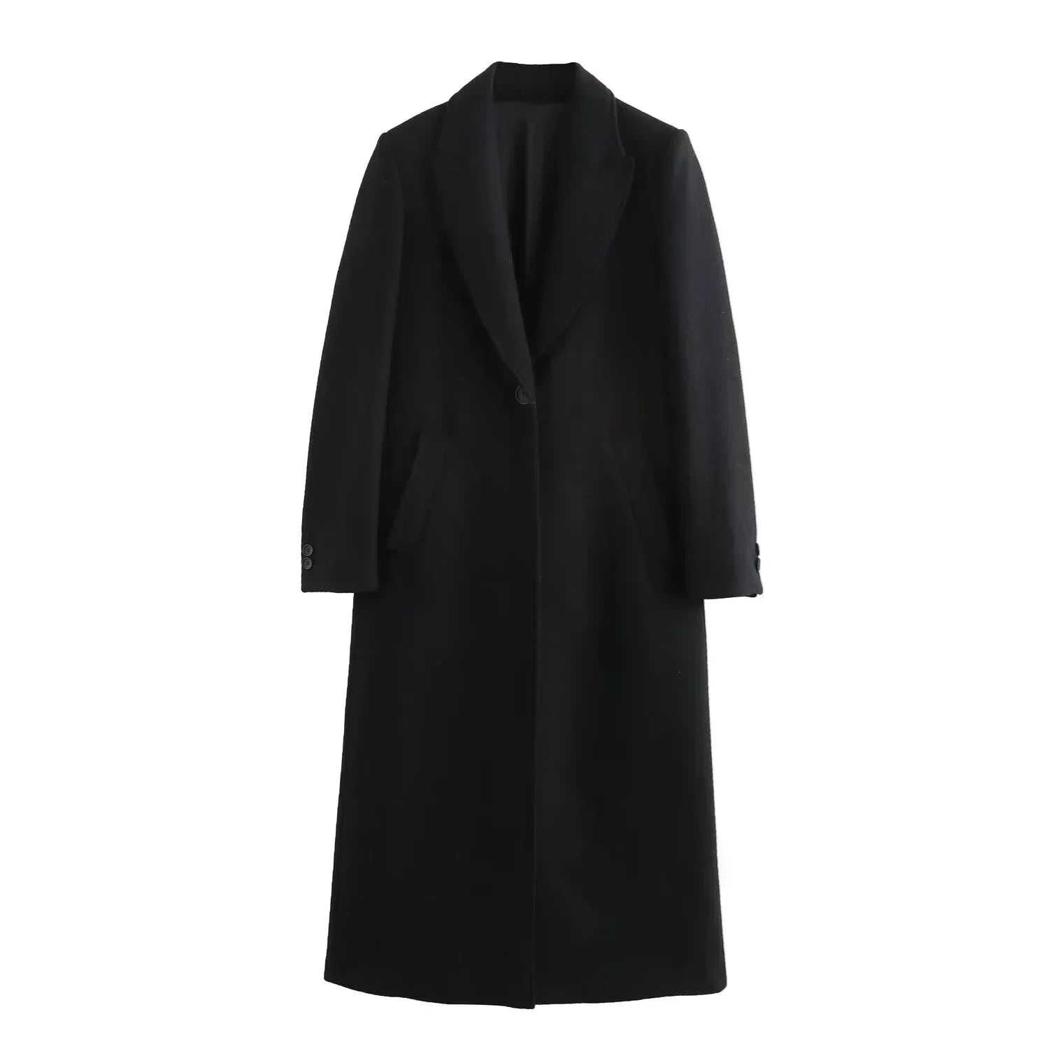 Elegant Loose Single Buckle Lapel Chic Coat