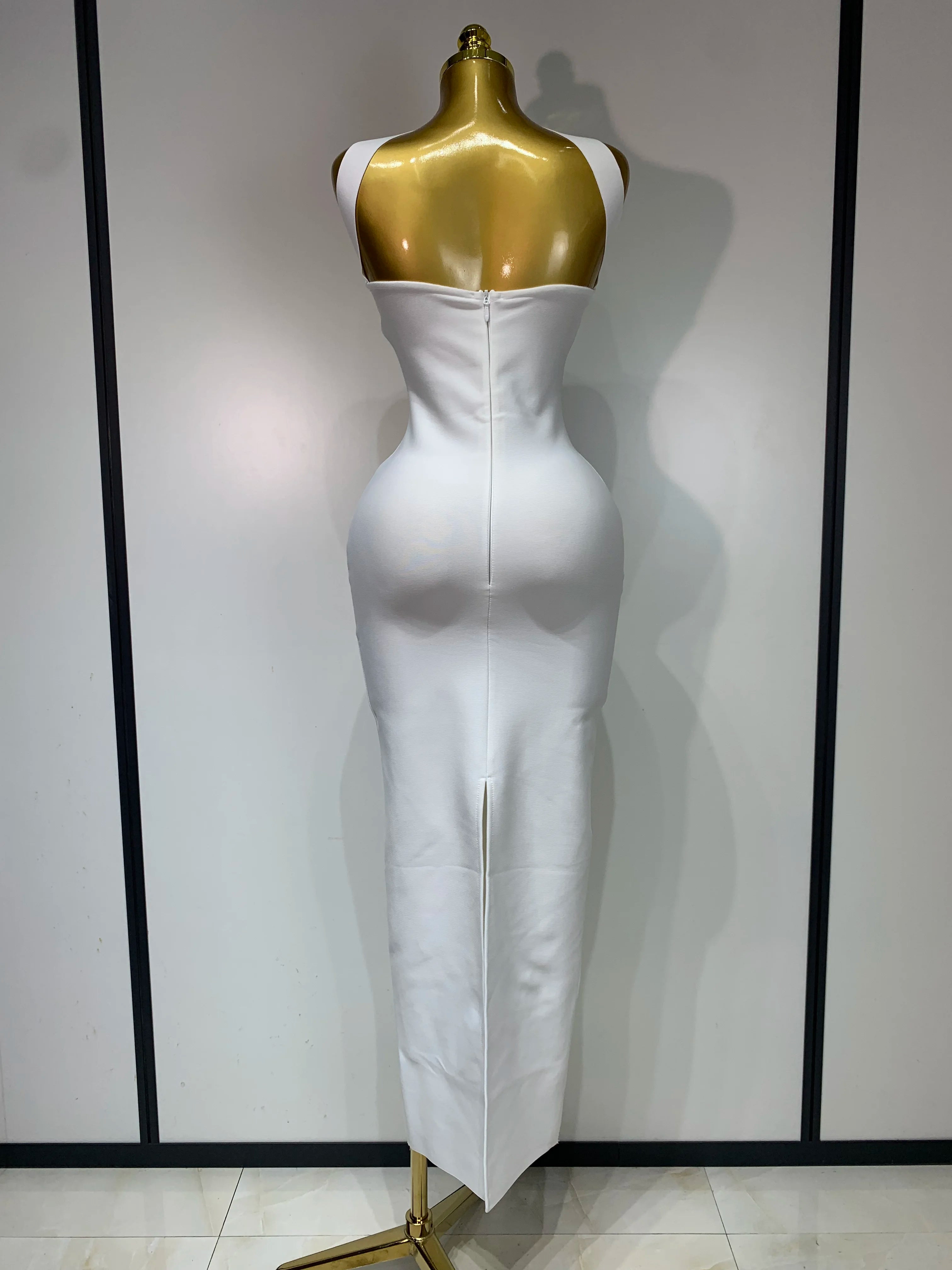 Backless Bodycon Bandage Sleeveless Maxi Long Elegant Luxury Dress
