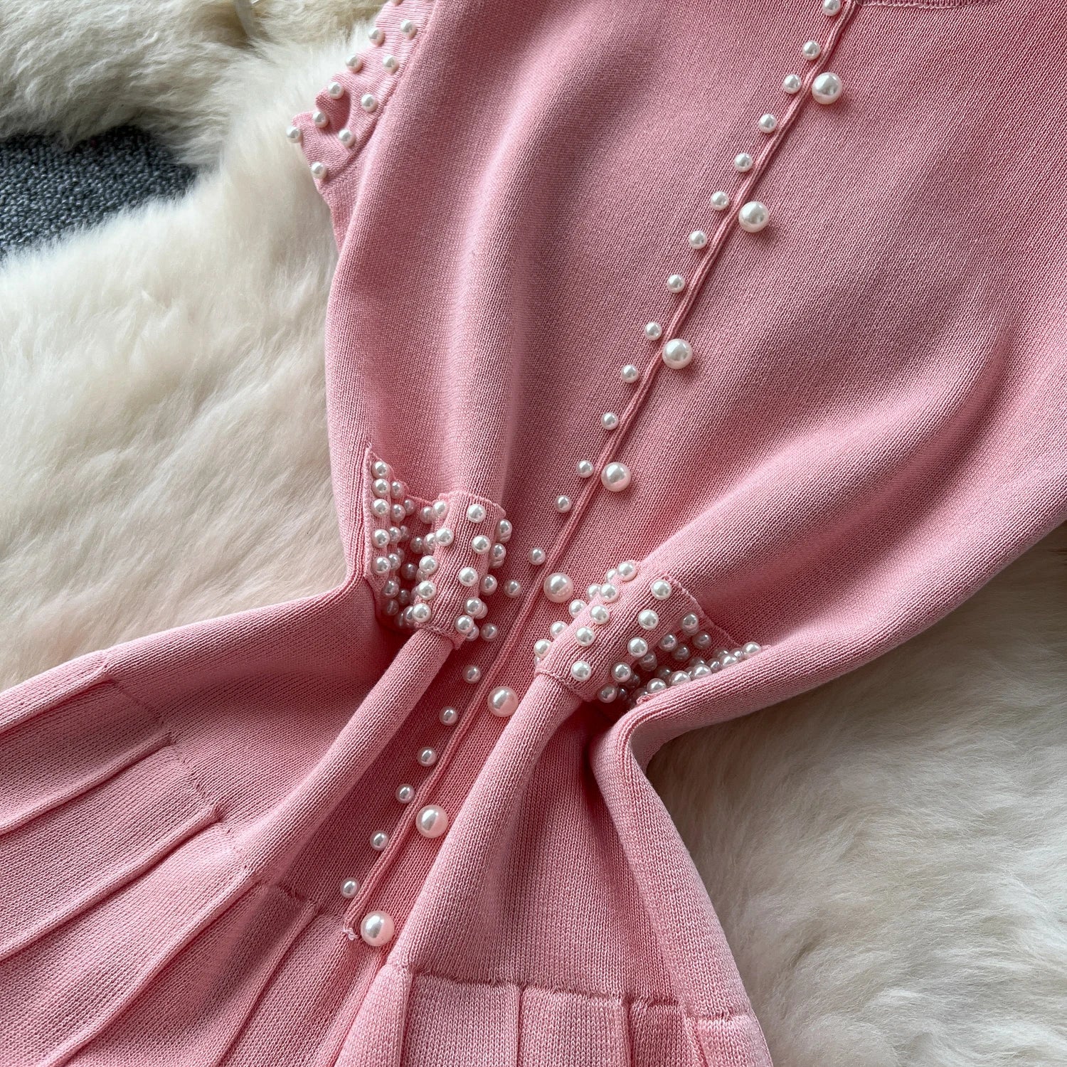 Knitting Sleeveless O Neck Slim Sundress