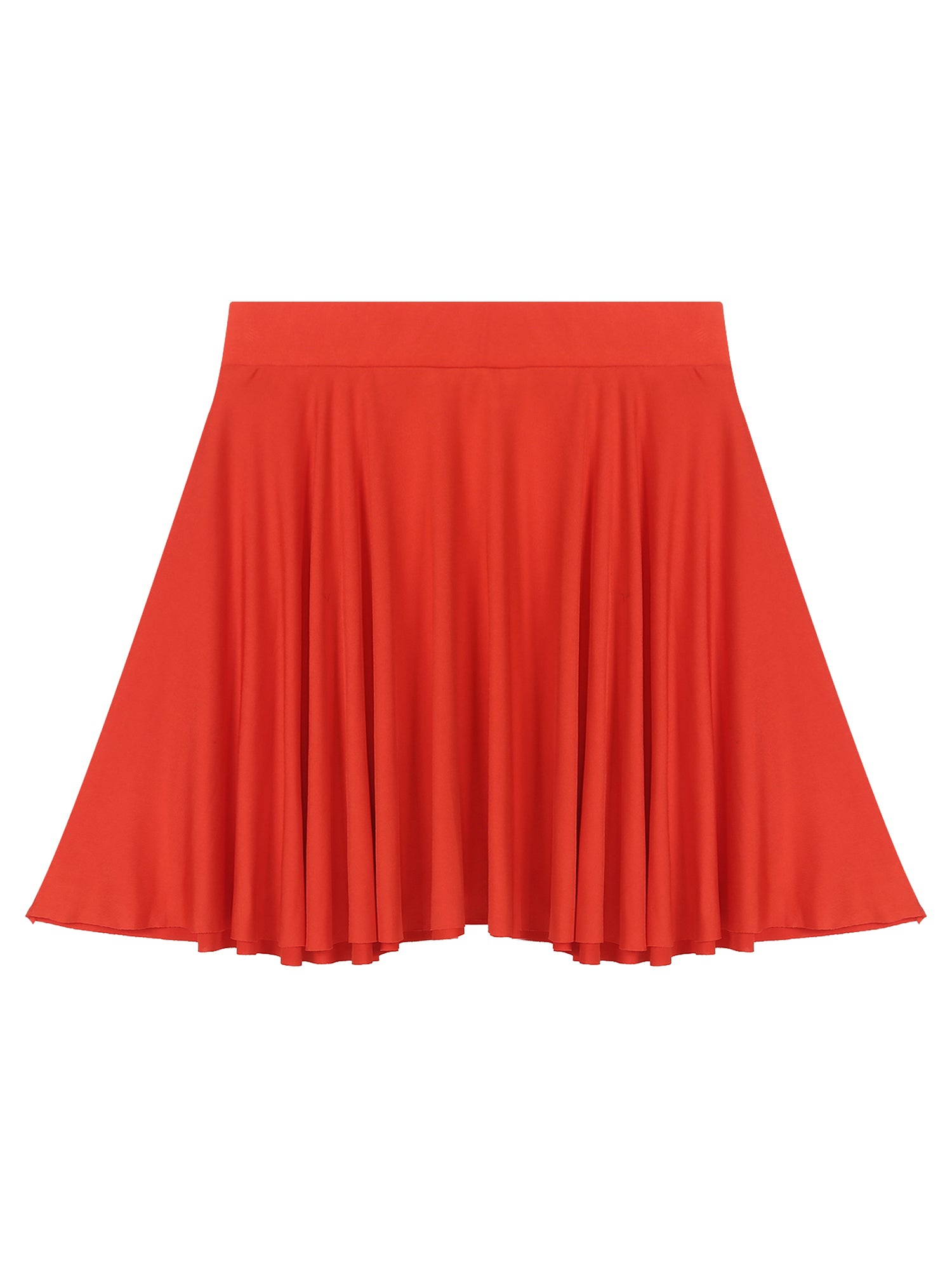 Elastic Waistband Flared Ruffles Skirts
