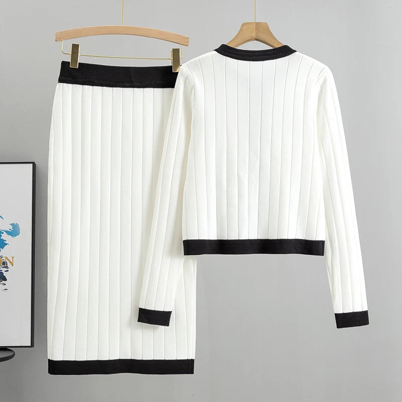 Color Block Print T-shirt High Waist Wrap Hip Two-piece Set