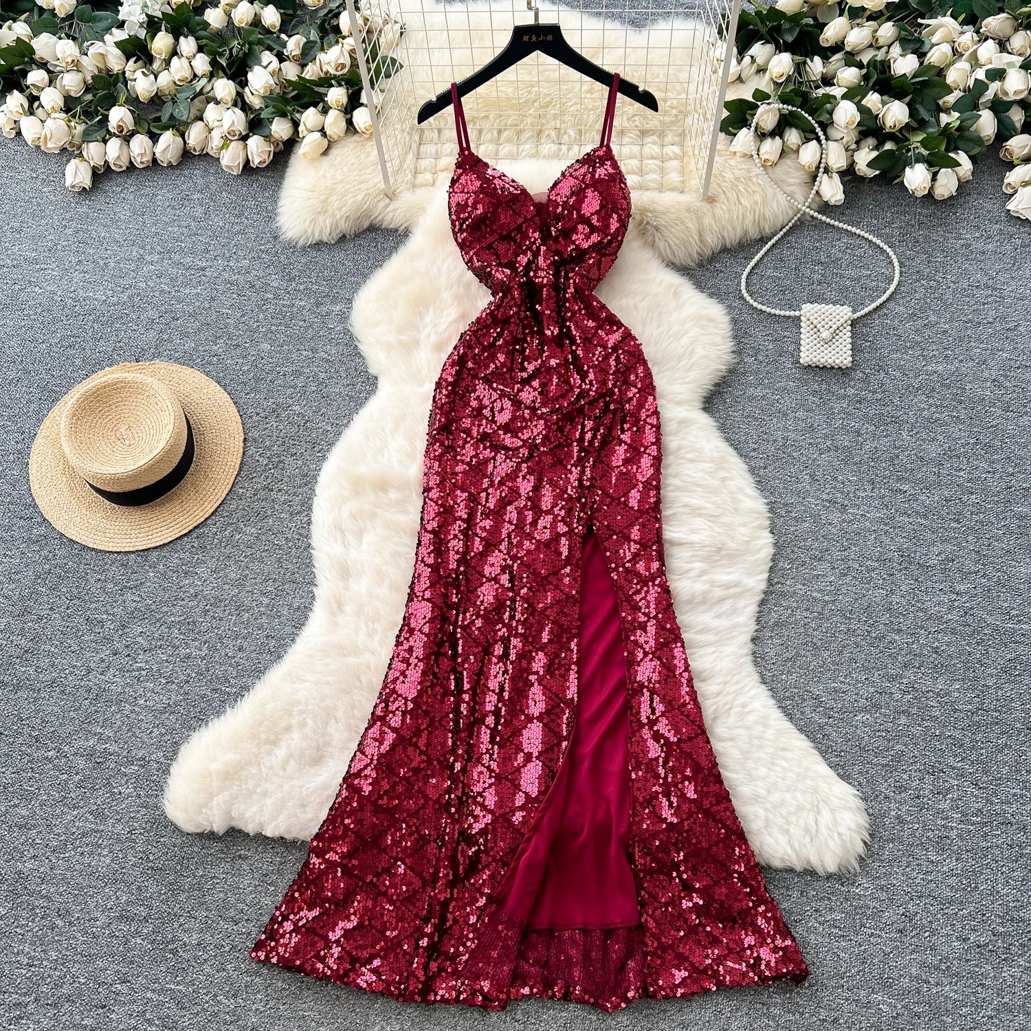 Chic vintage sleeveless pleated Elegant dress