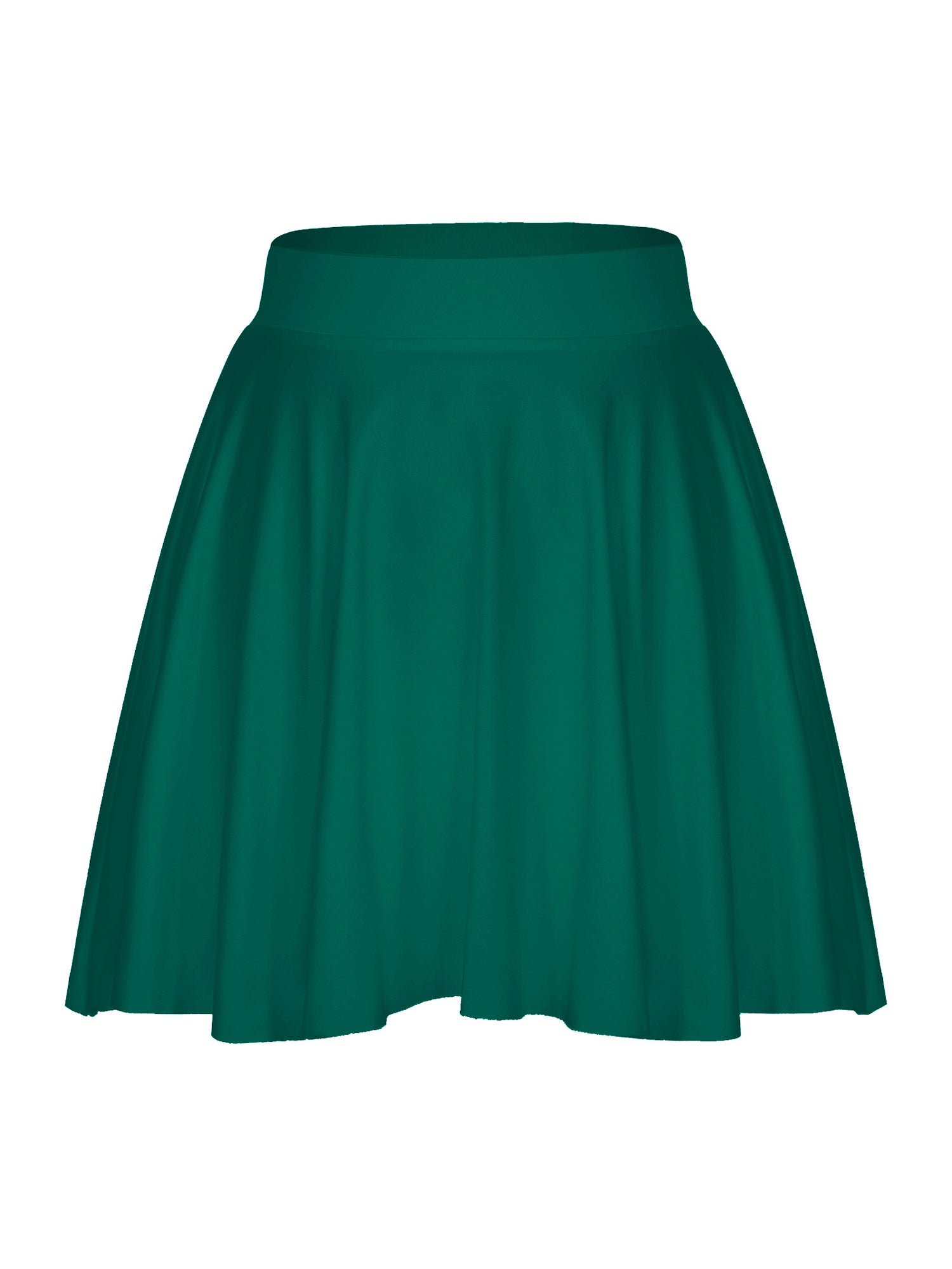 Elastic Waistband Flared Ruffles Skirts