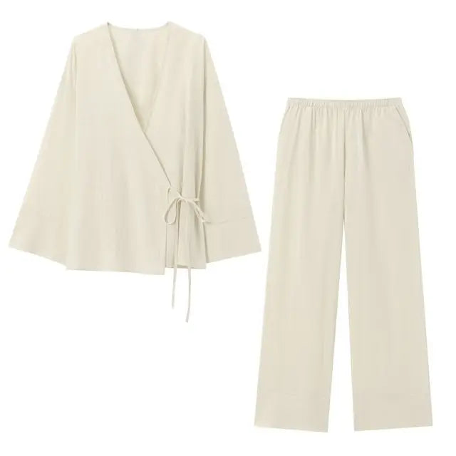 Loose Kimono Shirt  and Casual Trouser