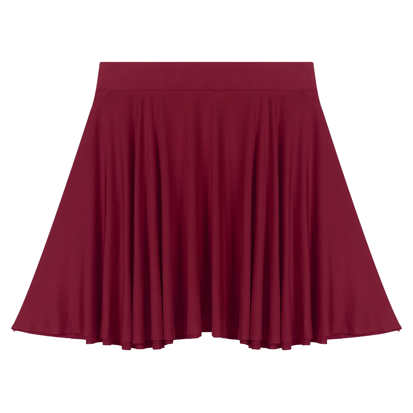 Elastic Waistband Flared Ruffles Skirts