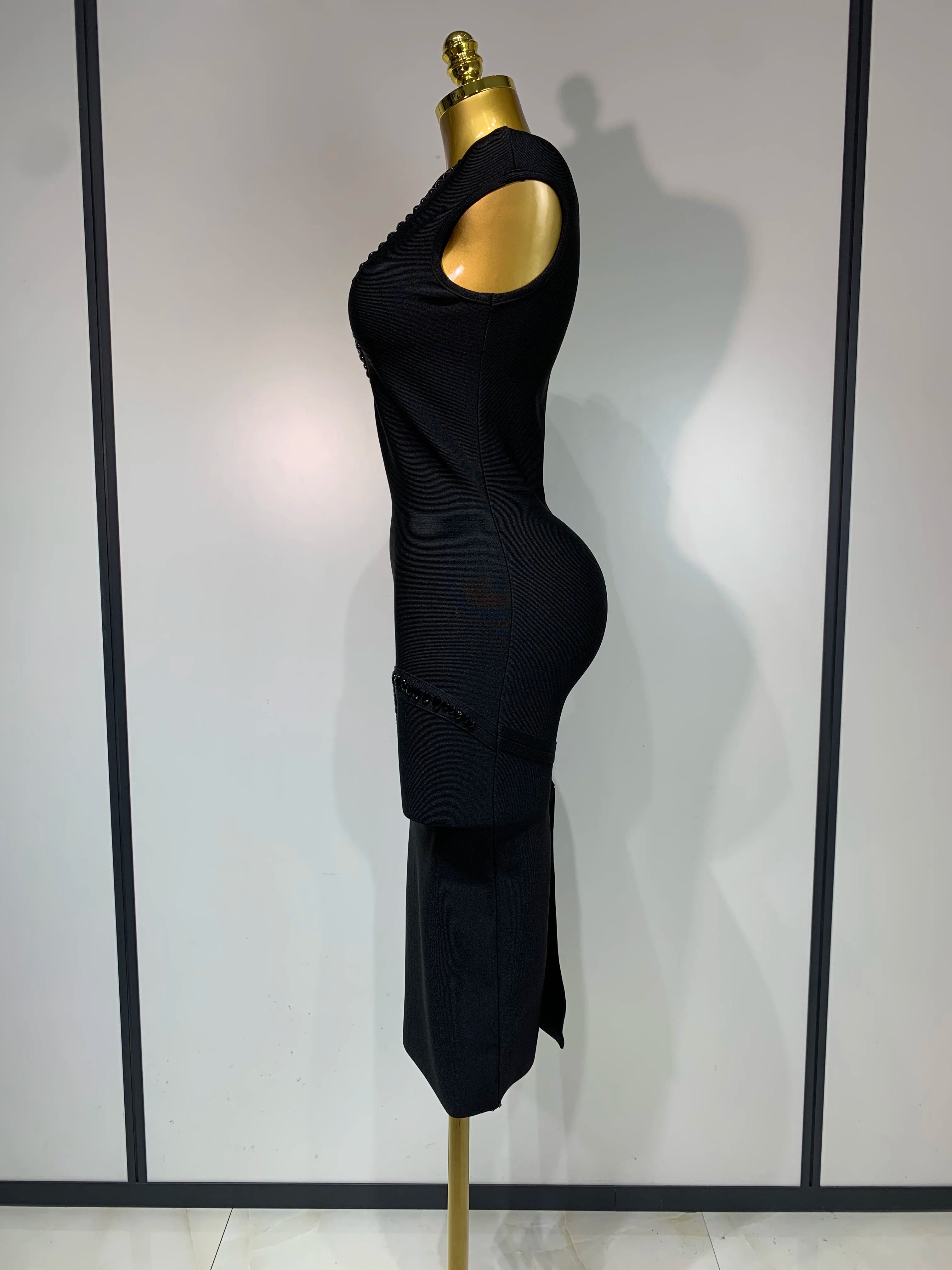 Elegant Bodycon Bandage Luxury Dress