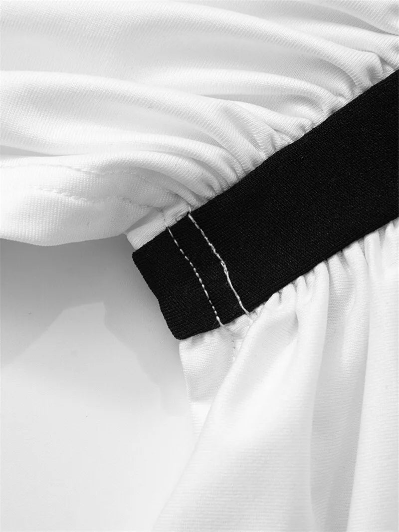 Patchwork Halter Backless Sleeveless Pleated Midi Dress