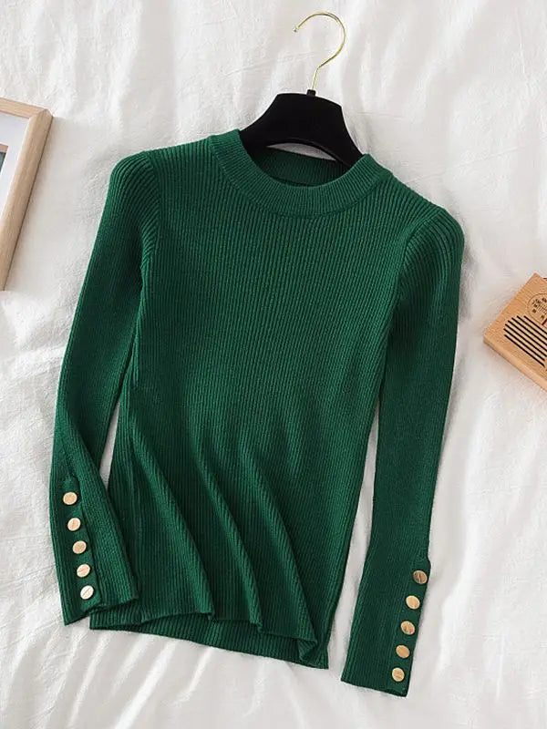 casual autumn winter o-neck chic sweater