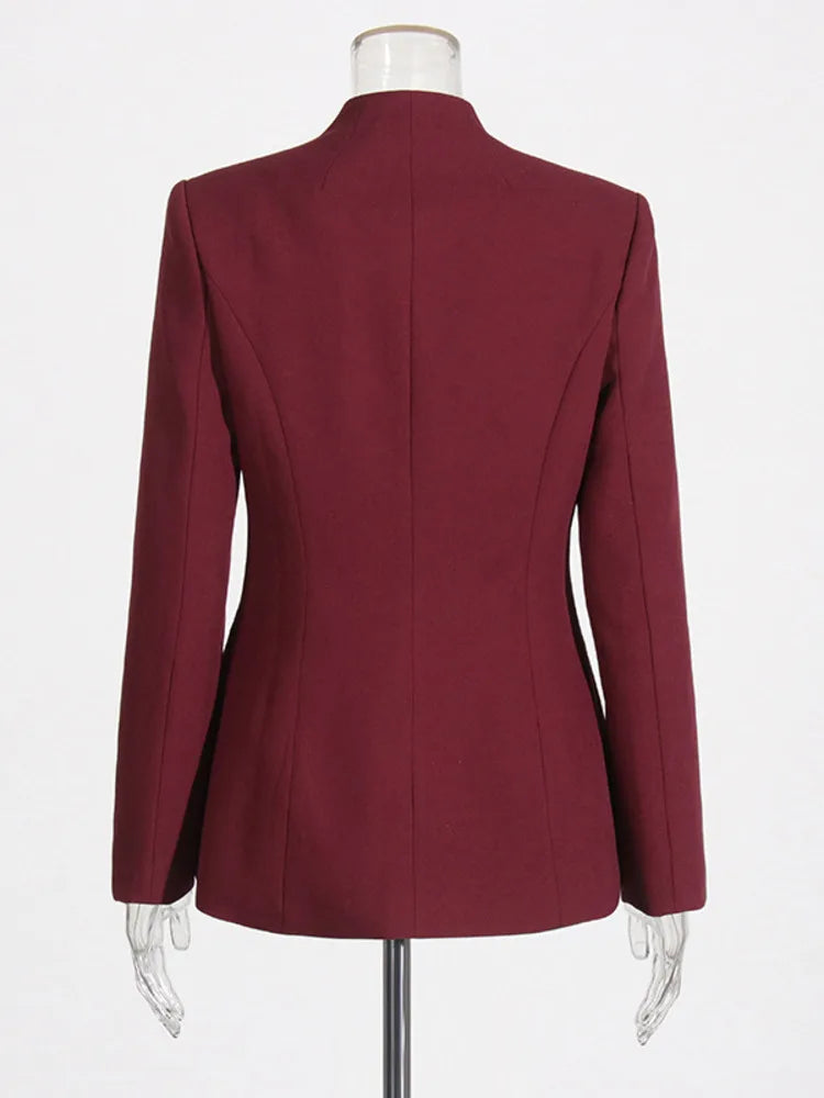 Elegant Two-Piece Suit Blazer And Wide-Leg Trousers