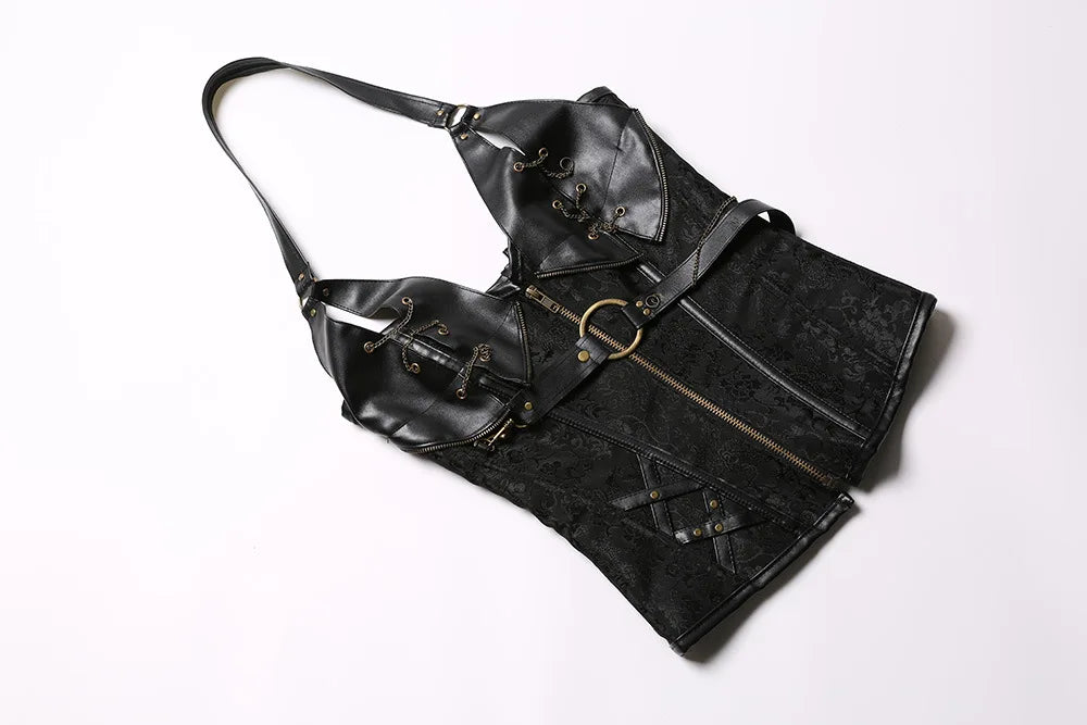 Medieval Viking Pirate Steampunk Leather Corset