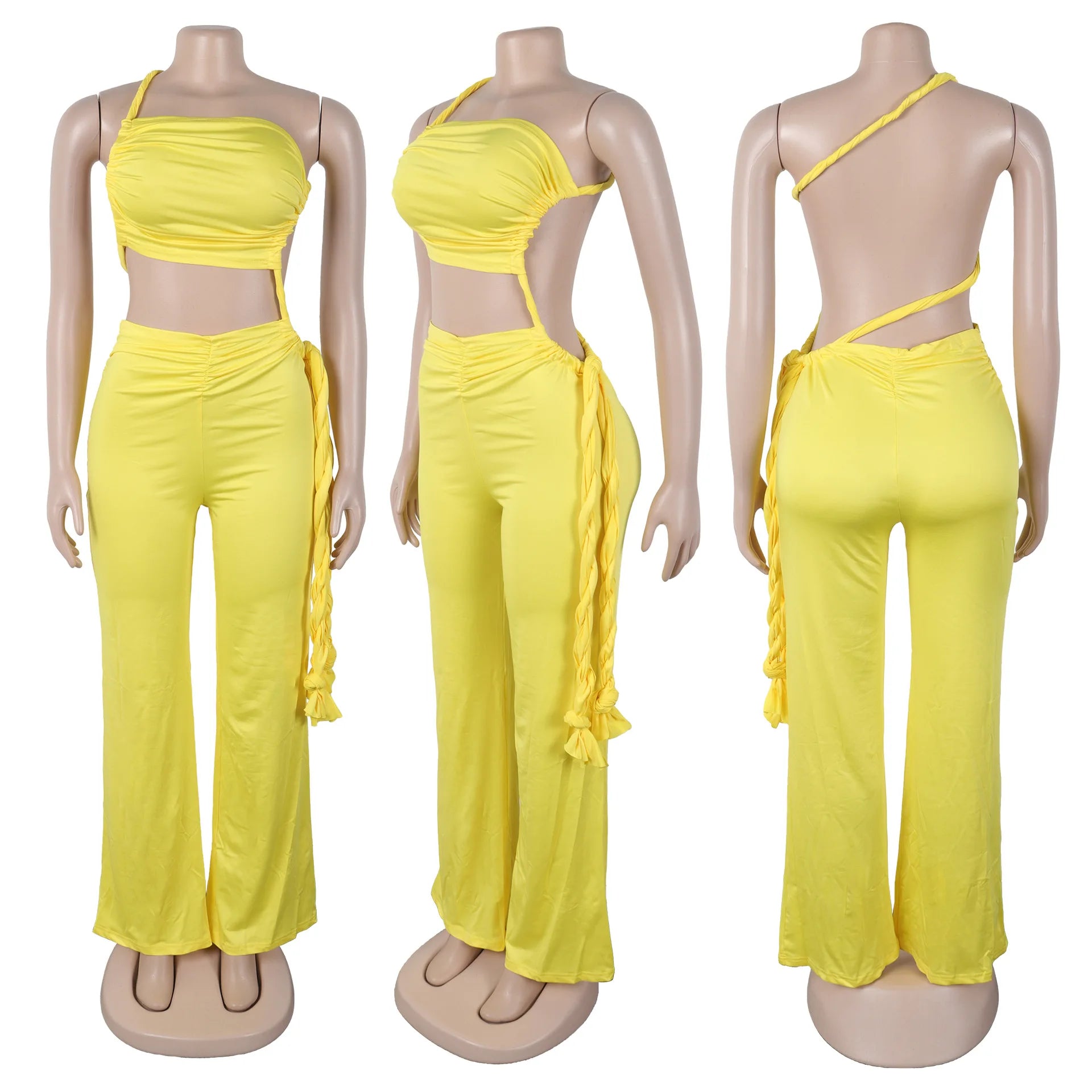 Ruched Patchwork Bodycon Jumpsuits