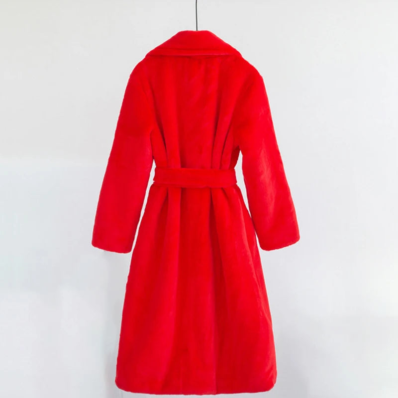 Faux Soft Mink Fur Loose Coat