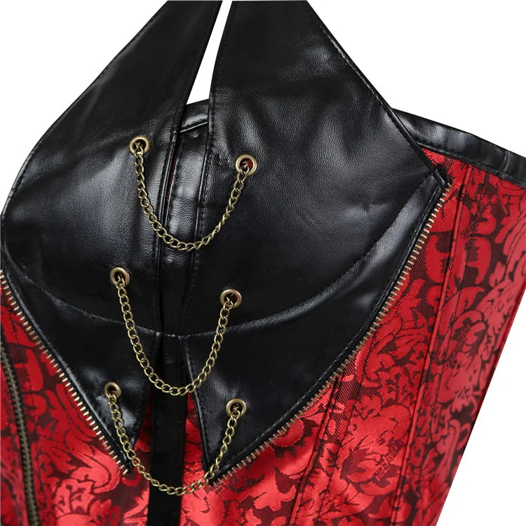 Medieval Viking Pirate Steampunk Leather Corset
