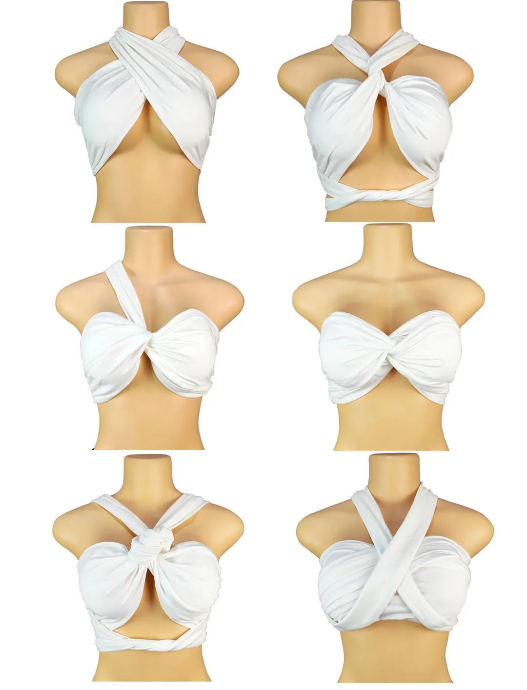 Backless Sleeveless Cross Bandage Halter Crop Tops