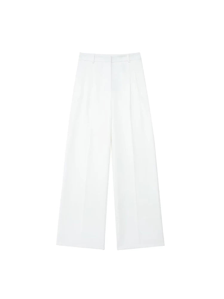 Single Breasted Vest + High Waisted Casual Trousers Set