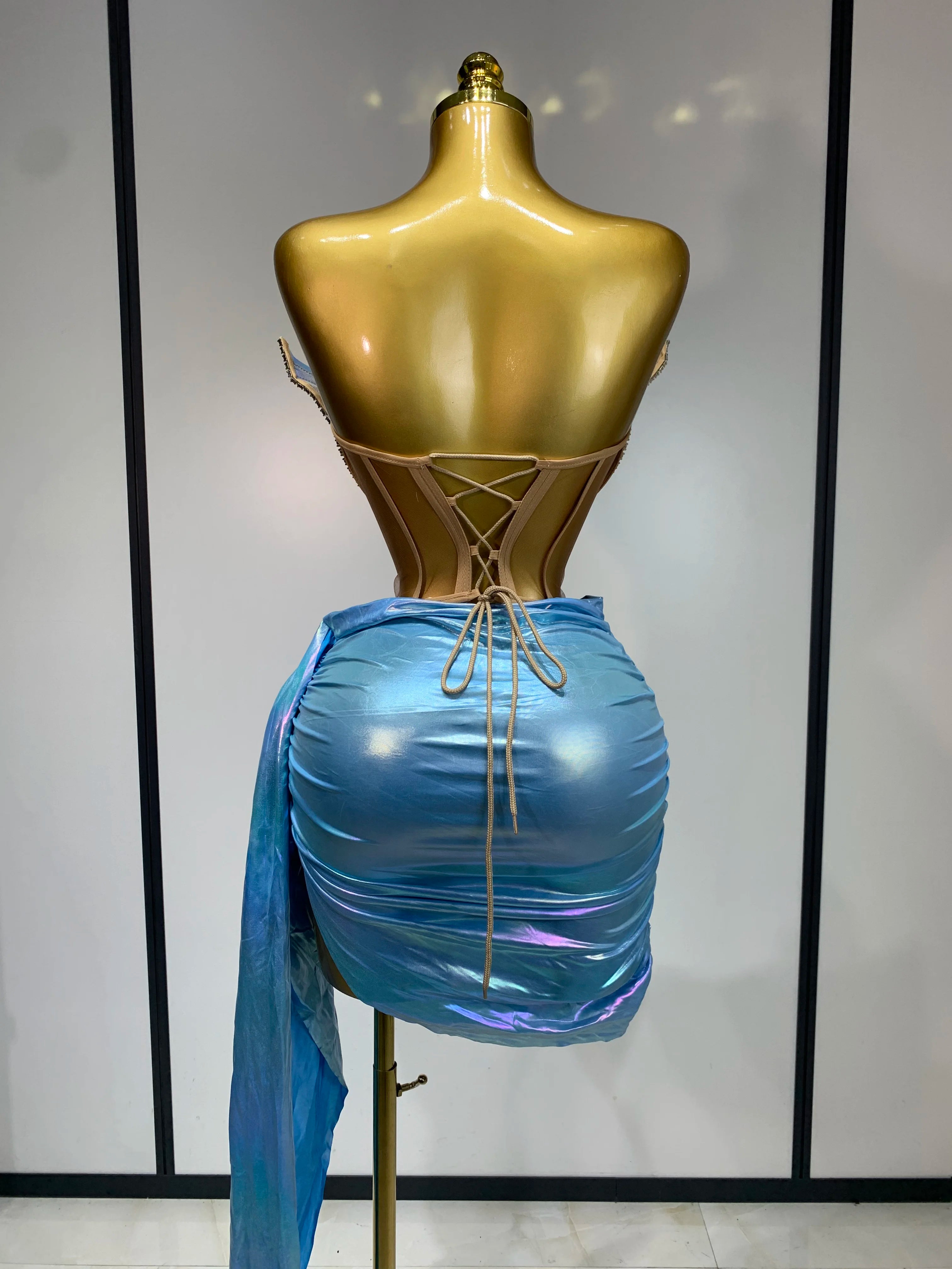 Birthday Party Outfit Top Two Pieces Short Skirt Set