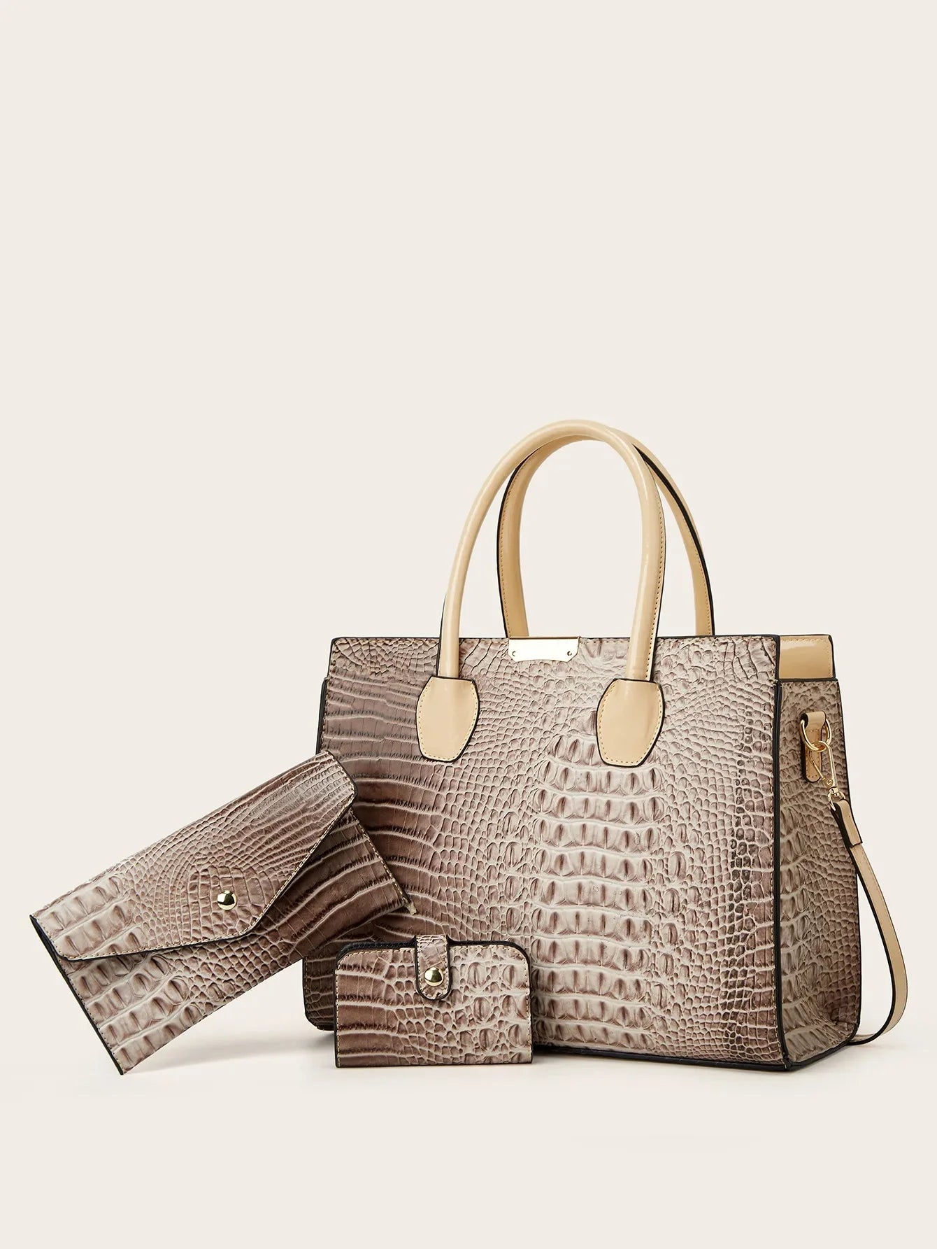 Crocodile Pattern Shoulder Crossbody Bag