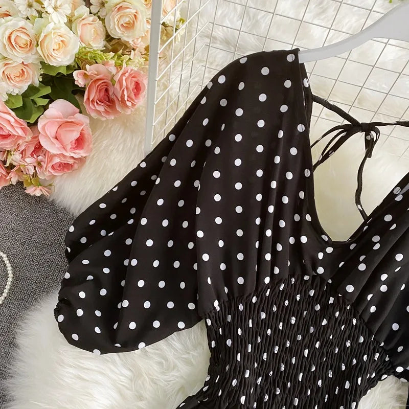 V Neck Dolman Sleeves Floral Print Wide Leg Jumpsuit