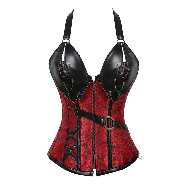 Medieval Viking Pirate Steampunk Leather Corset