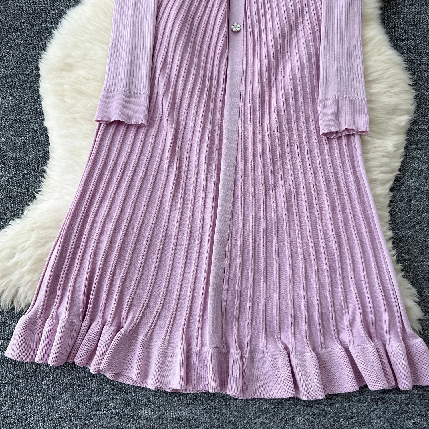 Autumn Knitting Sweater Dress