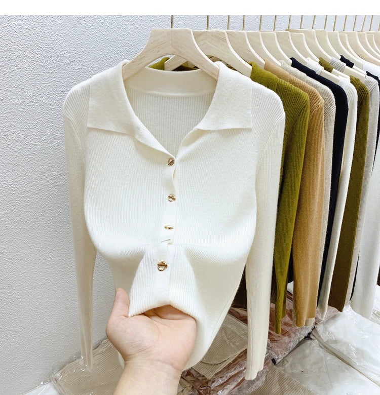 Single Breasted Knitted Sweater Cardigan Jumpers