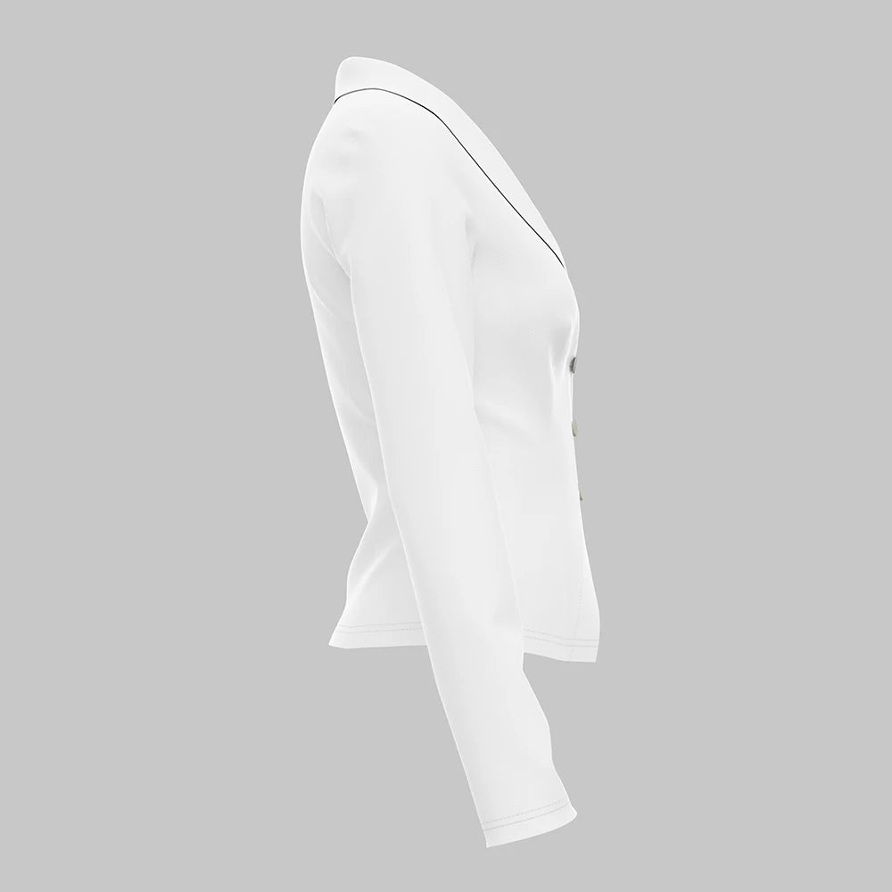 Long Sleeve Lapel Office Lady Blouses