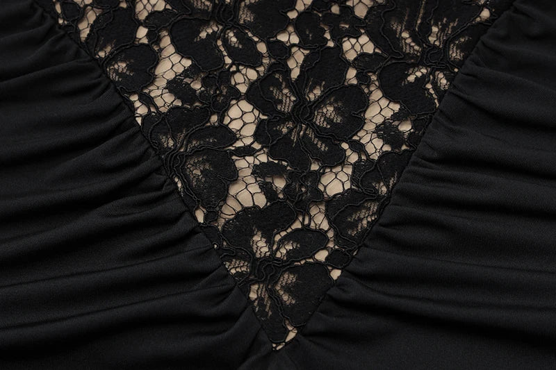 Off-shoulder Strapless Sleeveless Bodycon Lace Halter Backless Dress