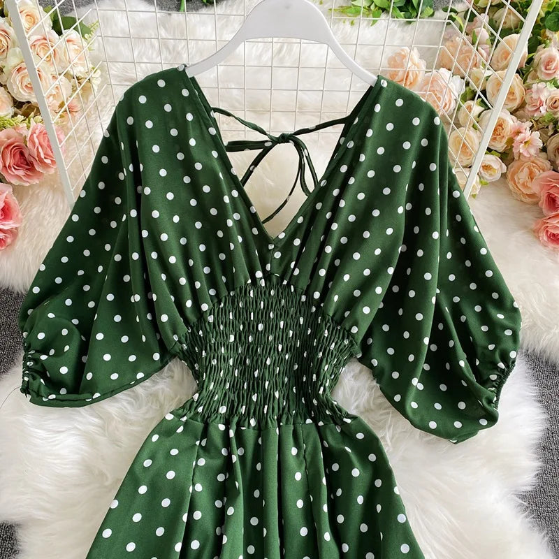 V Neck Dolman Sleeves Floral Print Wide Leg Jumpsuit