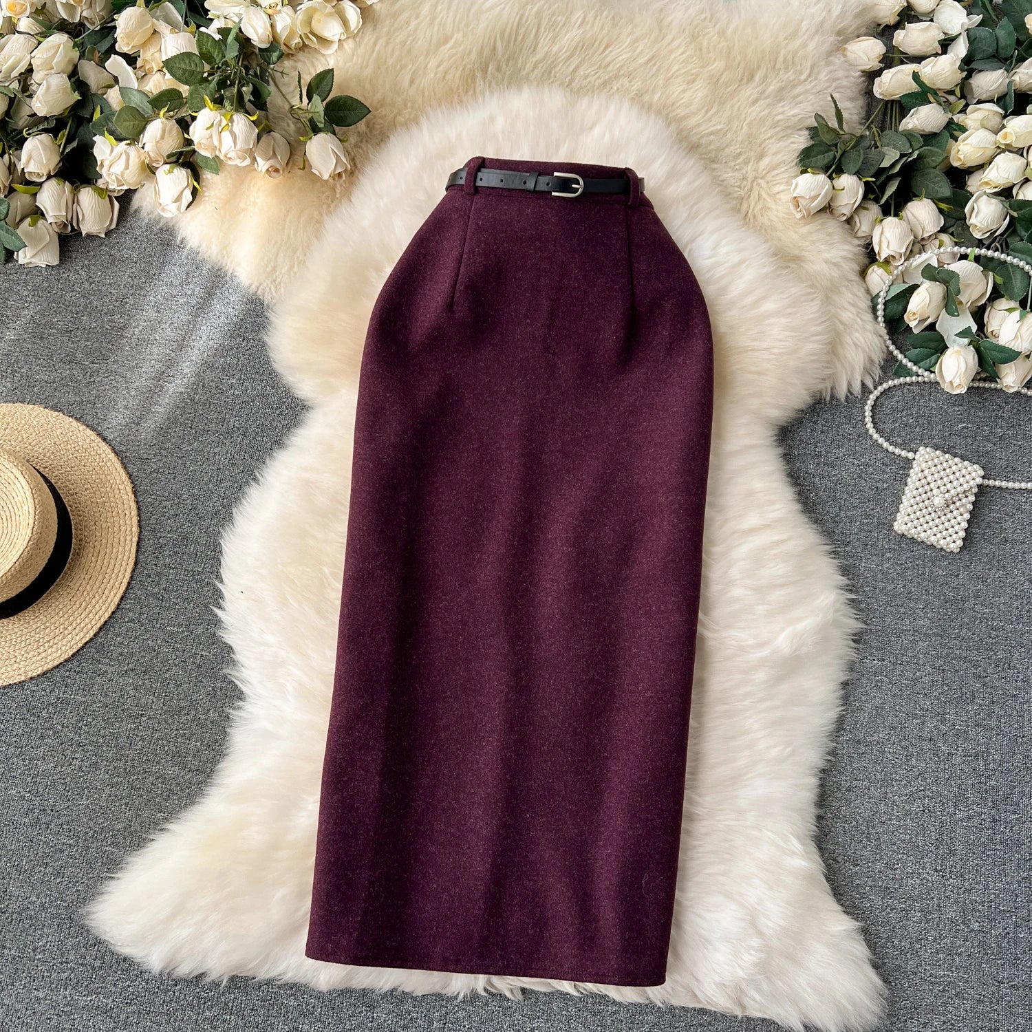 High Waisted Elegant Pencil Skirt