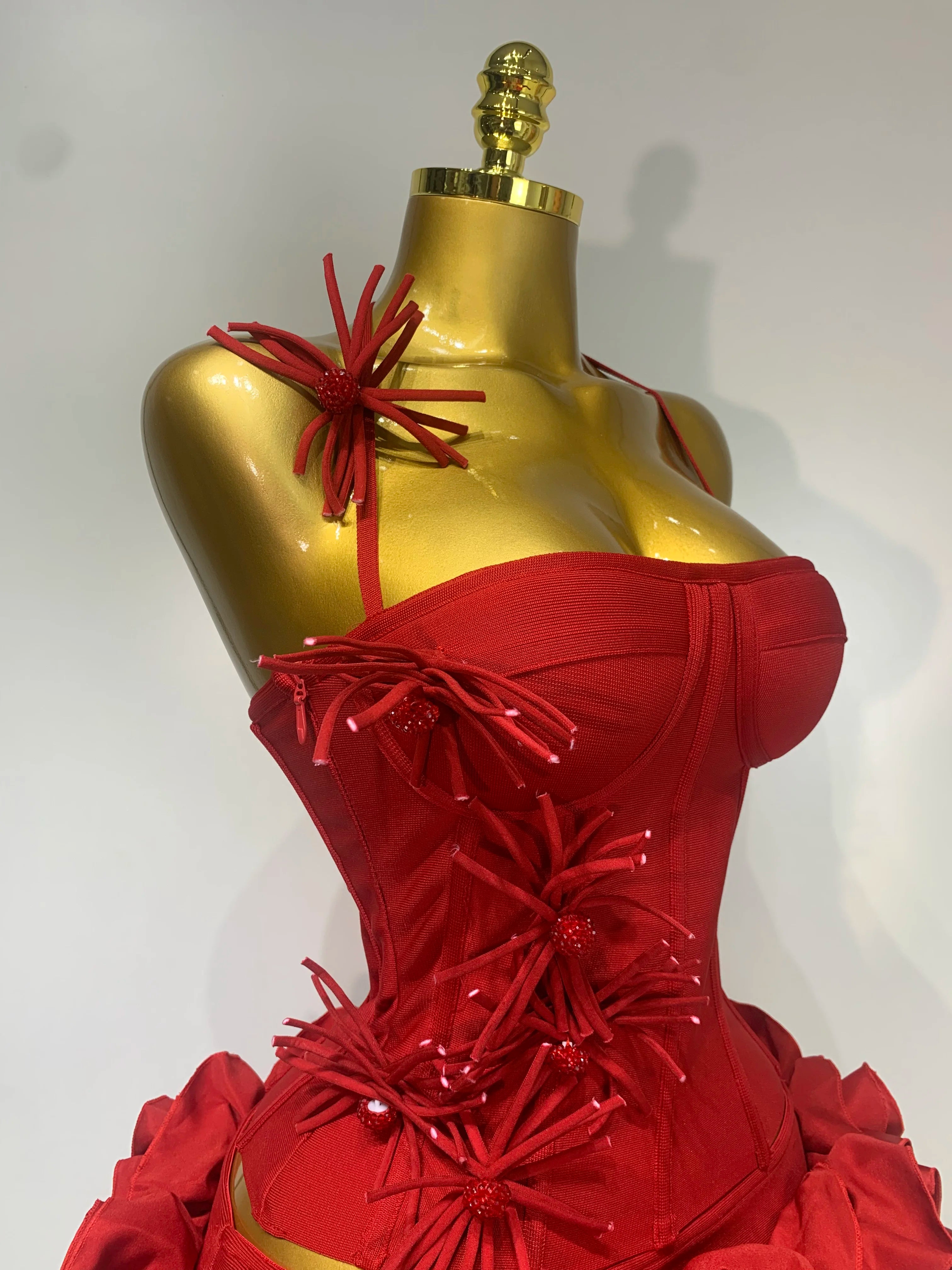 Elegant Luxury Halter Bandage Cocktail Dress