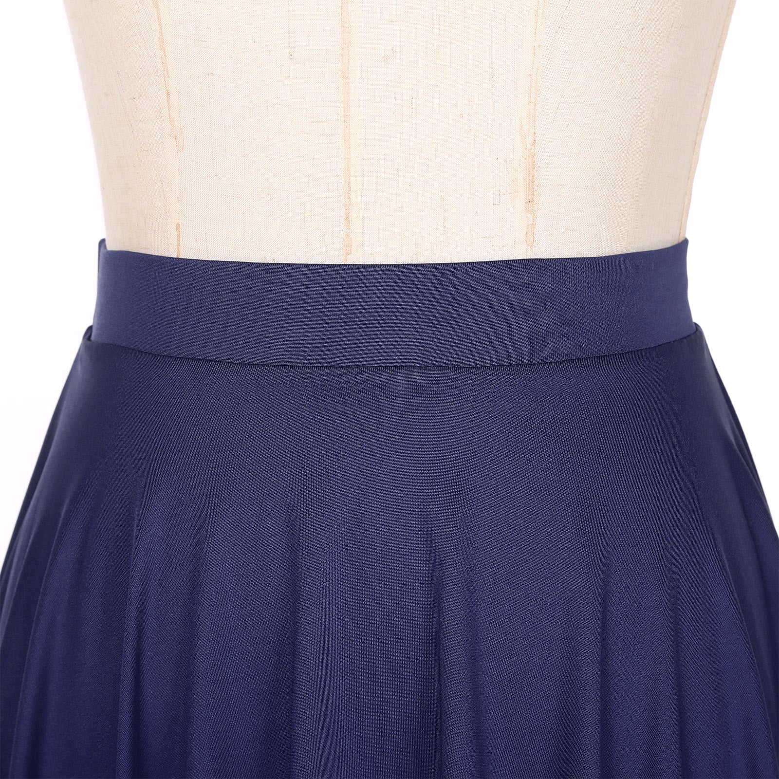 Elastic Waistband Flared Ruffles Skirts