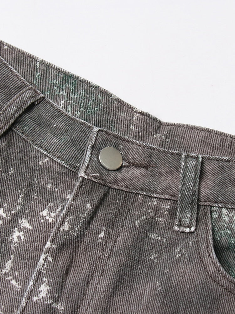 Denim Loose Cargo Camouflage  Jeans