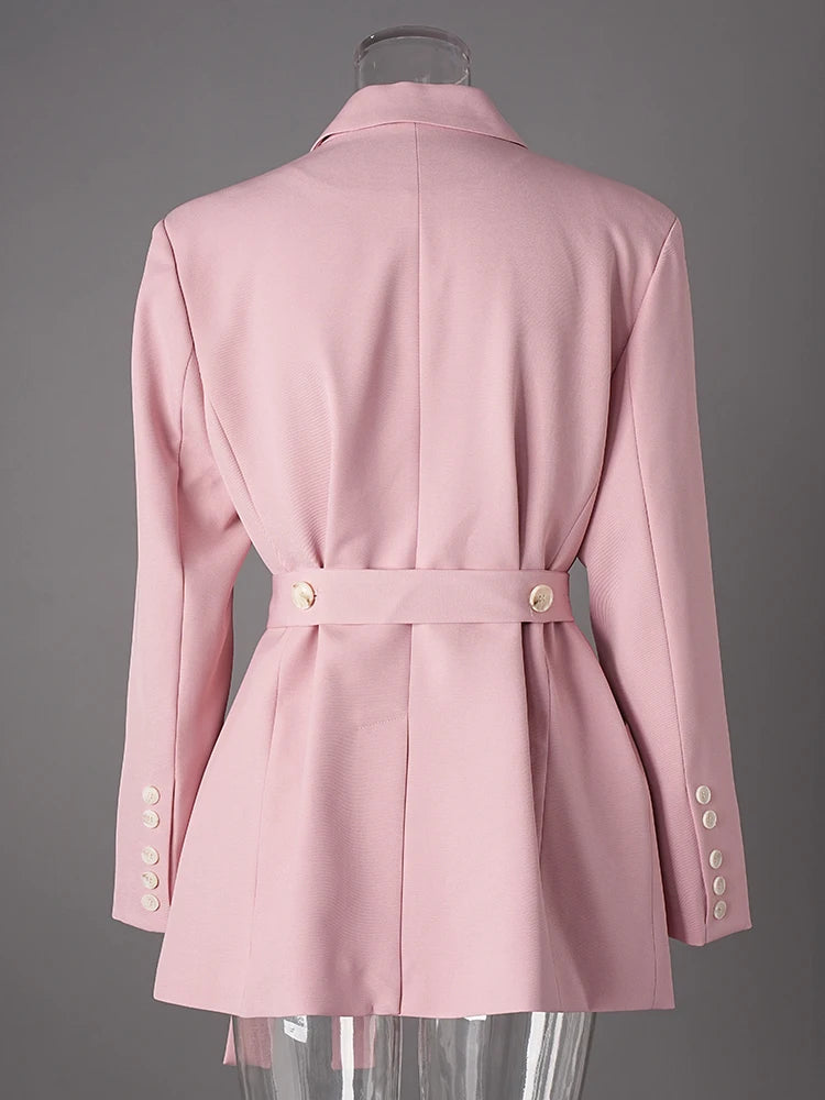 Elegant Lapel Long Sleeve Blazer Jacket